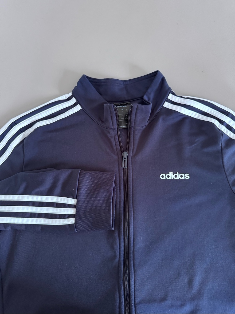 Adidas Essentials 3-Stripe Tricot Track Jacket DU0665 size L Dark Navy Blue
